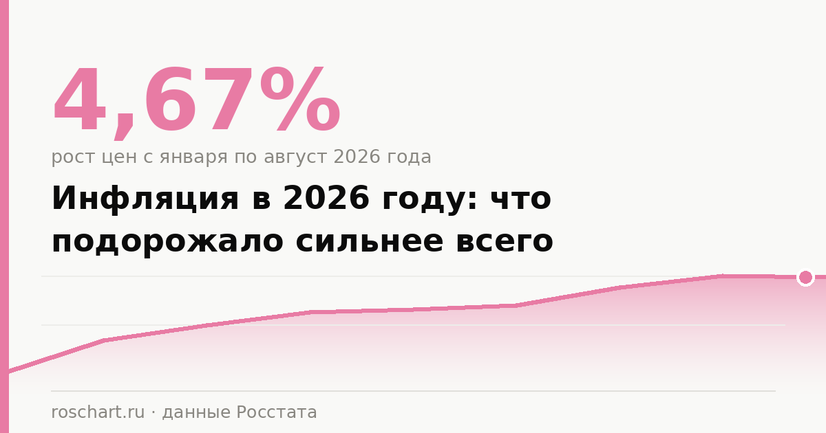 Инфляция в 2026 году: сколько составила и что подорожало сильнее всего